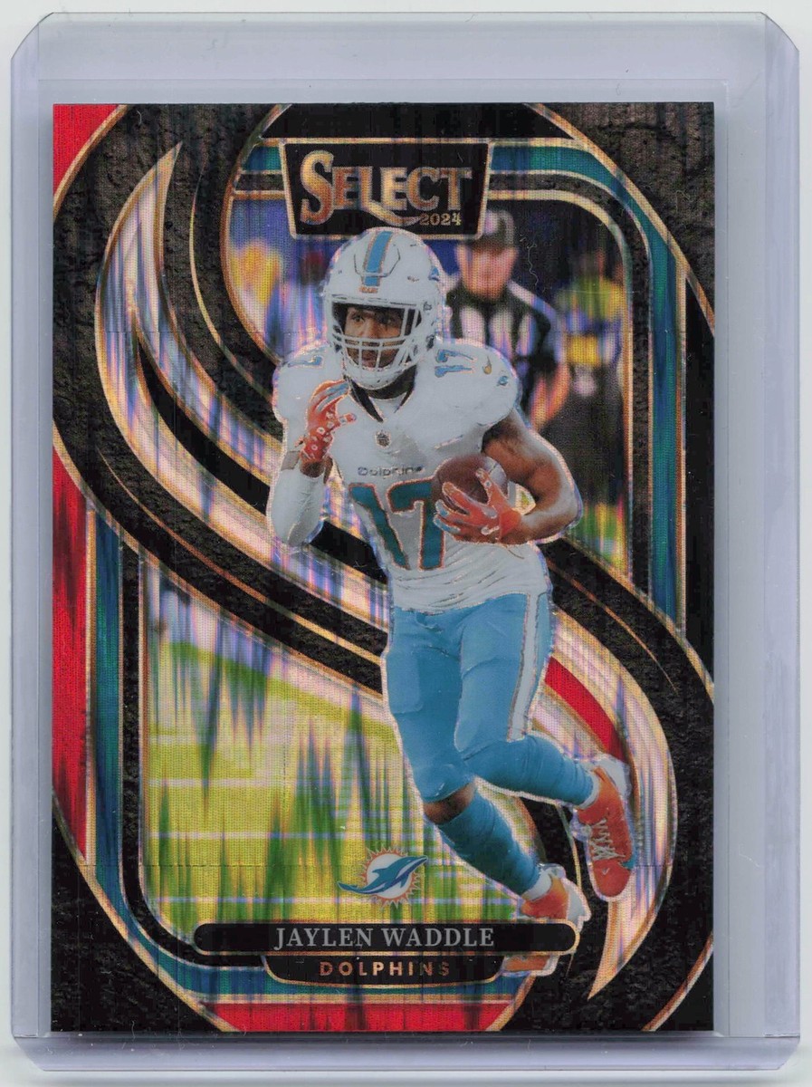 2024 Panini Select #168 Jaylen Waddle Black & Red Prizm Shock | eBay
