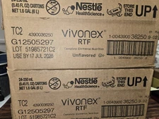 Nestle Vivonex RTF Complete Elemental Nutrition Unflavor 24-pk 8.45 oz bottles