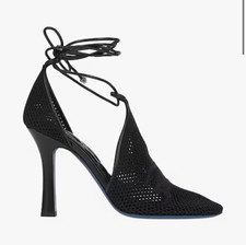 Burberry Ankle Wrap Mesh Knit Pump 37.5 NEW