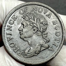 Canada Nova Scotia  One Penny Token  1824  Copper  KM# 2  EF
