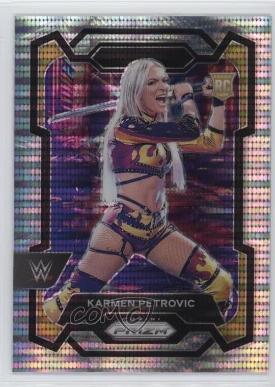 2024 Panini Prizm WWE Pulsar Prizm 159/499 Karmen Petrovic #107 Rookie RC uk2