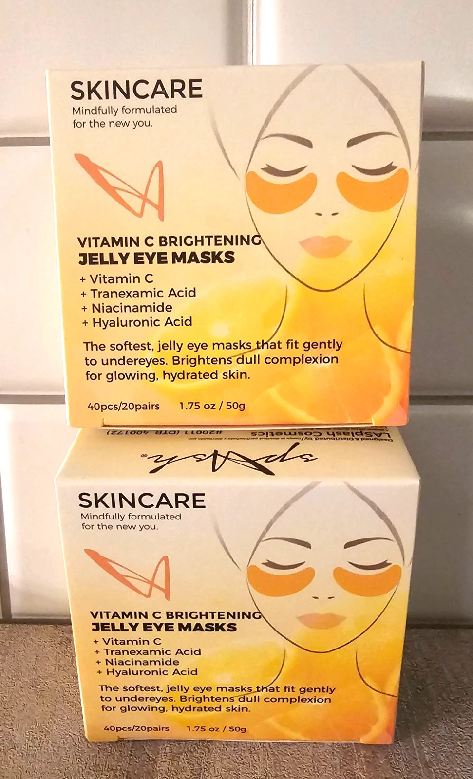 LA Splash Cosmetics 🌟 VITAMIN C BRIGHTENING Jelly EYE MASKS 🌟 80 pcs /40 pairs - Picture 1 of 8