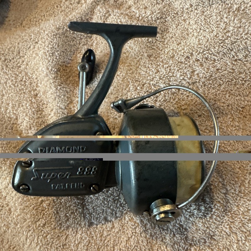Vintage Diamond Super 888 Open Face Spinning Reel w/ Box Fishing Reel