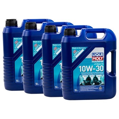 Motoröl Motor Öl LIQUI MOLY Marine 4T 10W-30 4 X 5 Liter Oil Boot Schiff Bootsöl