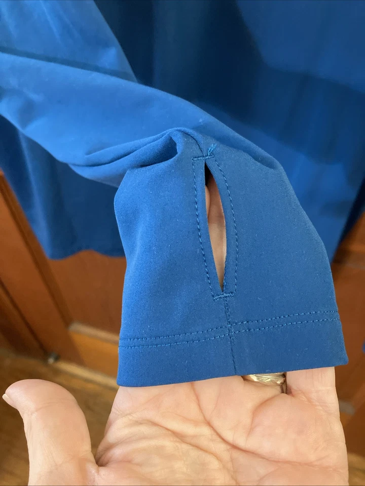 Adidas Mens 1/2 Zip Reflective Pullover Shirt Sz L New Running Sweatshirt Blue - Image 4 of 4