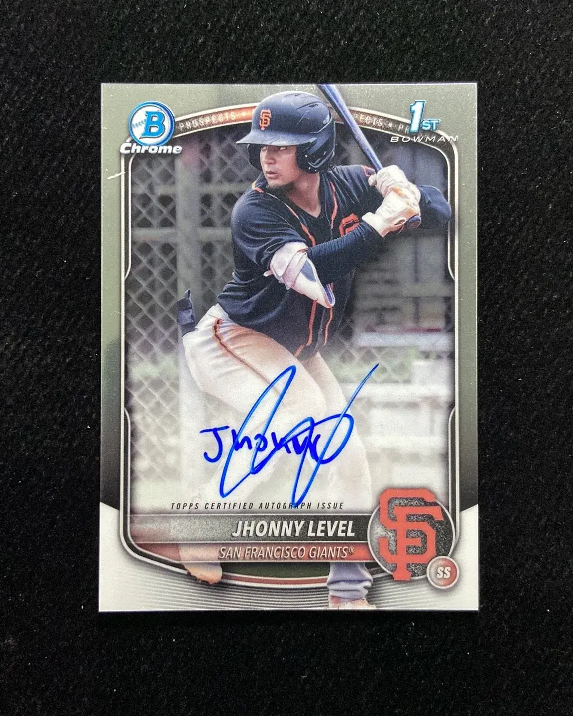 2025 Topps Bowman Chrome Jhonny Level #CPA-JL Auto 1ST Giants OC66