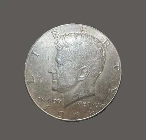 1964 Kennedy Half Dollar Almost Uncirculated 90% Silver