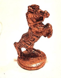 Pewter Chess Piece - Copper Horse Knight 2" tall