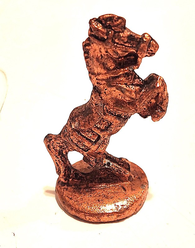 Pewter Chess Piece - Copper Horse Knight 2" tall