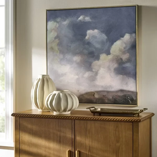 30"x30" Clouds Framed Canvas - Threshold™ designed with Studio McGee NWT - Image 2 of 3