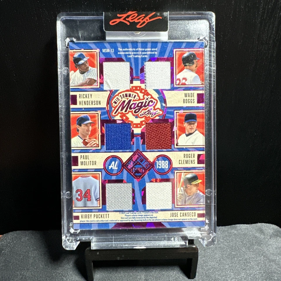 4/7 MID SUMMER MAGIC HOLO PINK 1988 NL 12 Player GU 2025 Leaf Seasons In The Sun - Image 2 of 4