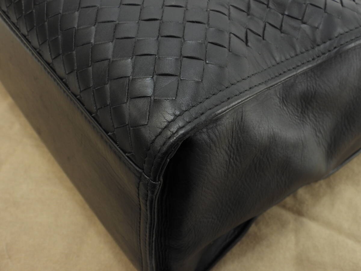 Bottega Veneta Shoulder Bag Black Leather Business Tote thumbnail 4