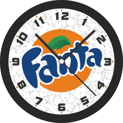 Fanta Orange Soda Sign  10 Inch Wall Clock