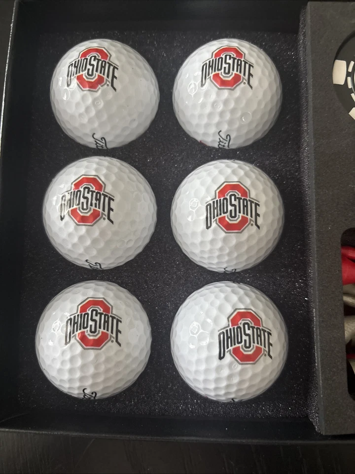 Juego de regalo oficial de golf del estado de Ohio con 2 pelotas, tees y marcadores Titleist Foto 2 de 4