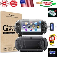 Sony PS Vita 2000 Screen Protectors: 9H Glass Front  HD Clear Back Film Duo
