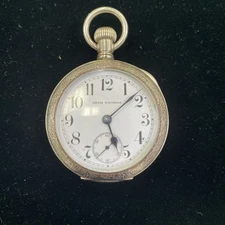 Seth Thomas 7 jewel  Vintage Pocket Watch with beautiful engraved  Floral  & Dog