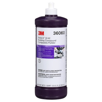 EX AC Rubbing Compound, 36060, Fast Cutting, High Performing, 1 qt (32 fl oz)