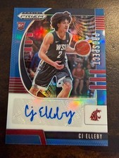 2020 CJ Elleby Panini Prizm Draft Picks Prospect Autographs blue basketball card