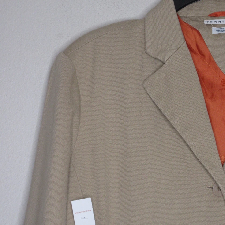 Tommy Hilfiger Mujer Elegante Tostado Pana 4 Botones Blazer Chaqueta 12 B38 Foto 3 de 4