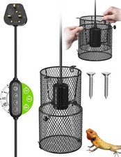 Retractable Reptile Heat Lamp with Timer 100W E27 Tortoise Ceramic Lamp NO BULB