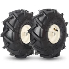 11x4.00-4" Tiller Tire and Wheel, 3/4" Axle Size, 3-1/8" Centered Hub, Compat...
