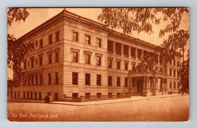 #ad #ad Portland OR Oregon City Hall Antique Vintage Souvenir Postcard $0.99