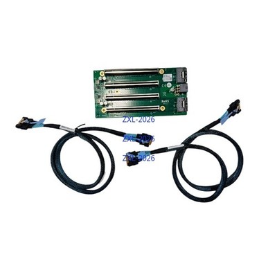 SFF-8654 SlimSAS To 4 Port PCI-e X4X4X4X4 PCIe 4.0 Slot Adapter + 2*Cable