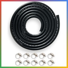Fuel Line Hose 1/4 Inch ID 6FT NBR SAE 30R7 with 10 Clamps