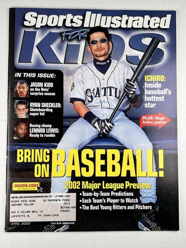 Sports Illustrated for Kids Magazine - Apr 2002 - Ichiro / Jordan-Jeter Cards