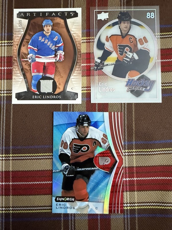 2023-24 Upper Deck Hockey Eric Lindros 3 Card Lot