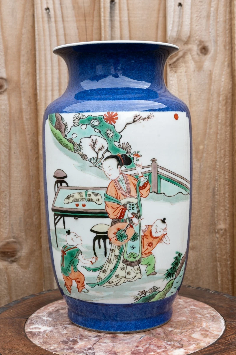 Plaque En Porcelaine Chinoise Ancienne Famille Verte - Peinte à La Main, Dynastie Qing (vers 1700) - Authentique