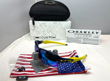 OAKLEY FLAK 2.0 XL CUSTOM NAVY BLUE YELLOW PRIZM SAPPHIRE POLARIZED SUNGLASSES