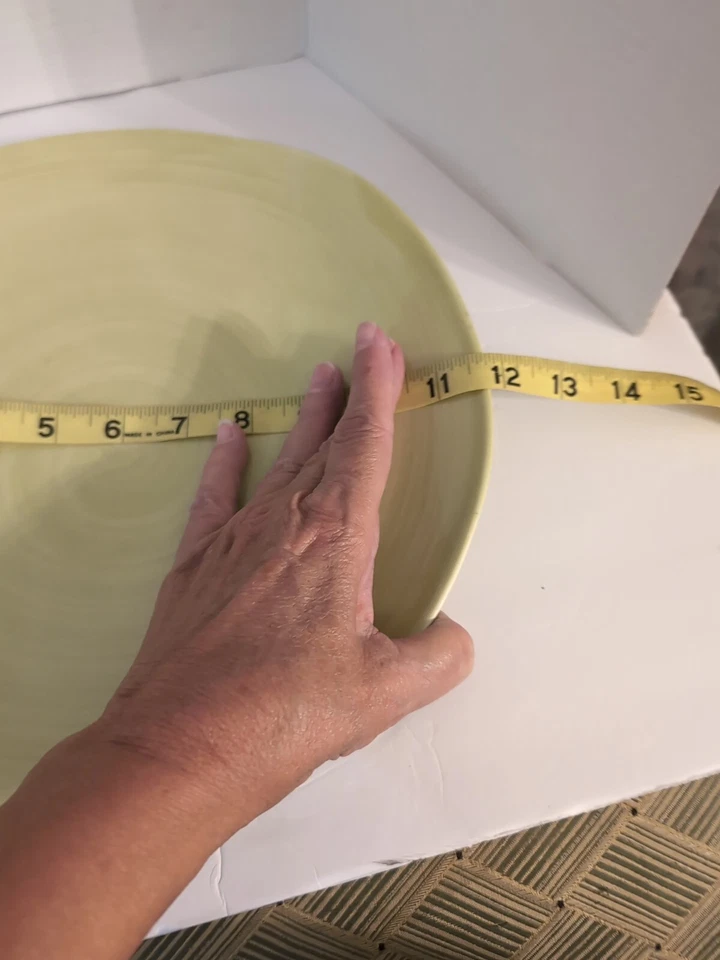 Moss Green Dinner Plate & Bowl Glossy Crate Barrel - Image 3 of 4