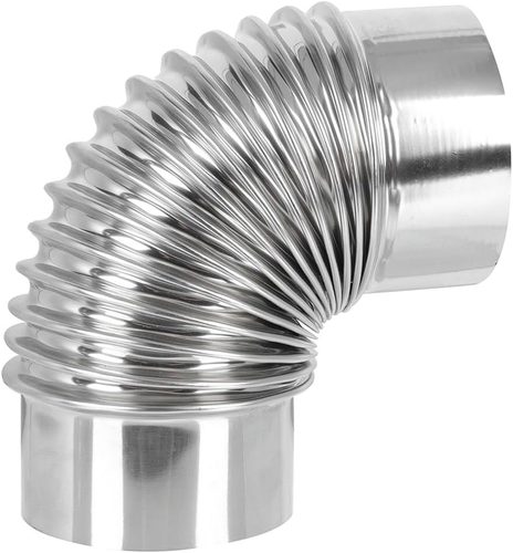 90 Grad Ofenrohr 3 Zoll Edelstahl Ofenrohr Bogen Verlängerungsrohr Chim - Bild 11 von 12