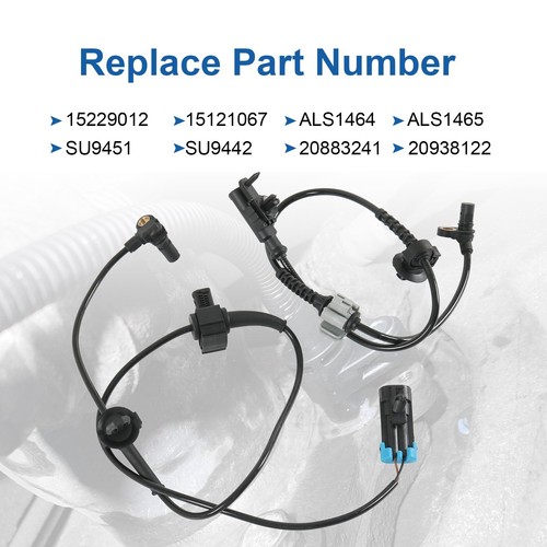 4PCS Front+Rear ABS Wheel Speed Sensor For 07-14 Chevy Tahoe Avalanche GMC Yukon - Picture 2 of 13