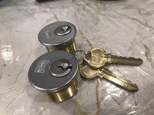 High Security Two Russwin/Corbin Cylinders. Great Quality.