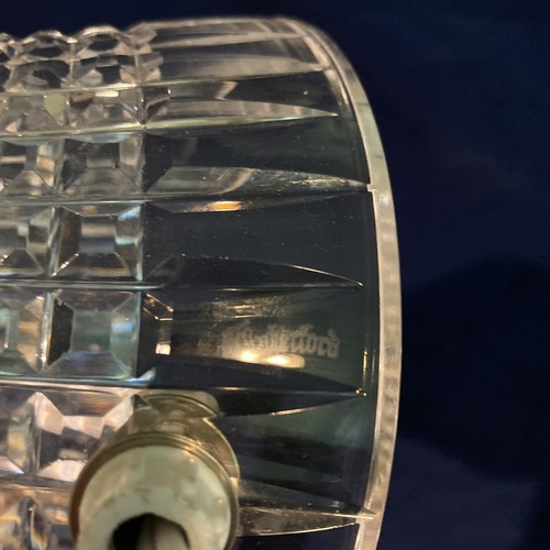 VTG Waterford Lismore Diamond Patterned Fine Cut Crystal Table Lamp - Brilliant! - Picture 12 of 12