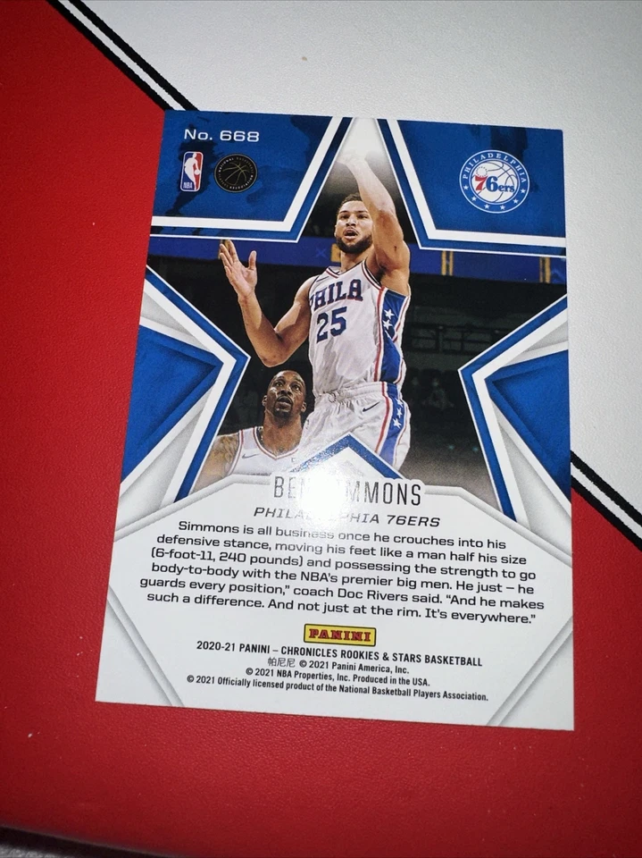 2020-21 Panini Chronicles Rookies & Stars #668 Ben Simmons Philadelphia - Image 2 of 2