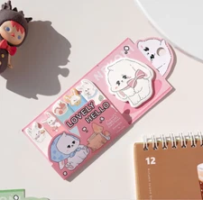 Cute bunny character Sticky Index Note Pad, For School, Office, Christmas Gift