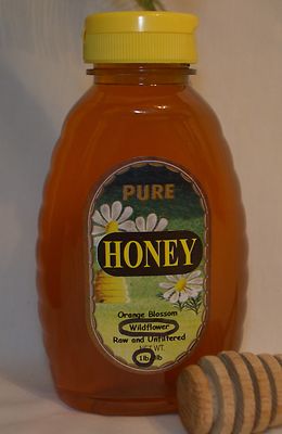 1 lb Wildflower Honey Pure Raw Natural Delicious! Rich Flavor,Makes a great gift