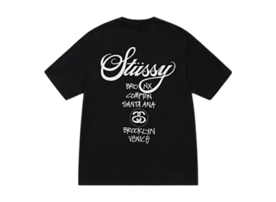 Stussy World Tour Tee Black White Cayenne Navy 4colors SS25 | eBay