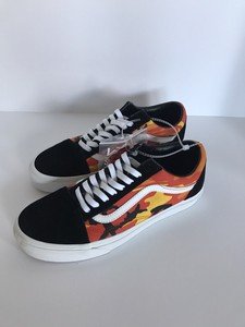 vans old skool camo orange