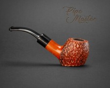 HAND MADE WOODEN TOBACCO SMOKING PIPE   no. 40 PEAR  Rustic Orange  + Filter