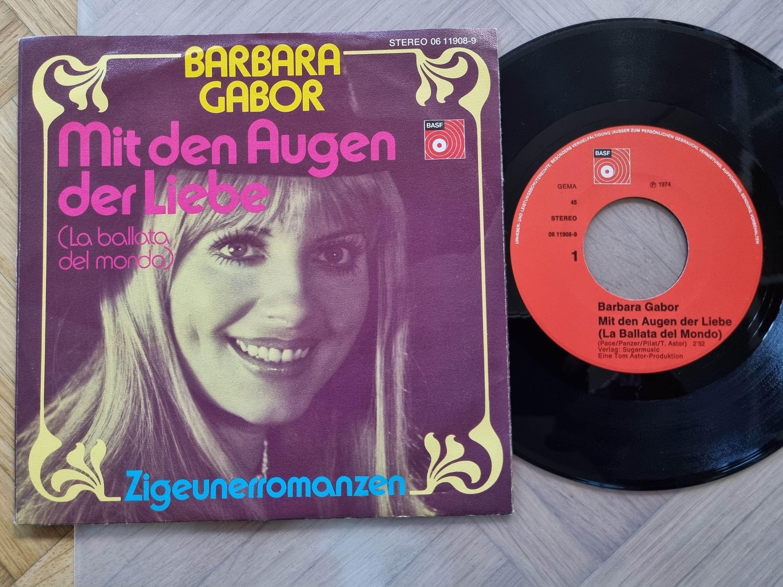 7"" Single Barbara Gabor - Mit den Augen der Liebe Vinyl Germany
