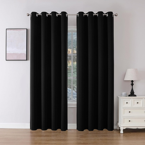 Blackout Curtains 84 Inch Length 2 Panels Set, Thermal Insulated Long Curtains& - Picture 10 of 12