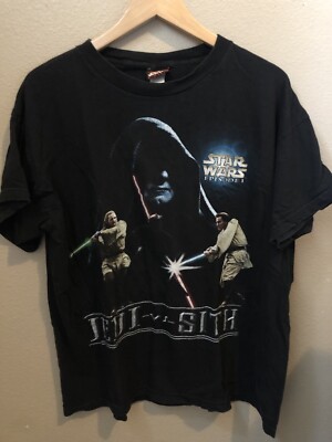 Vintage 1999 Star Wars Episode 1 Jedi vs Sith T Shirt L Darth Maul
