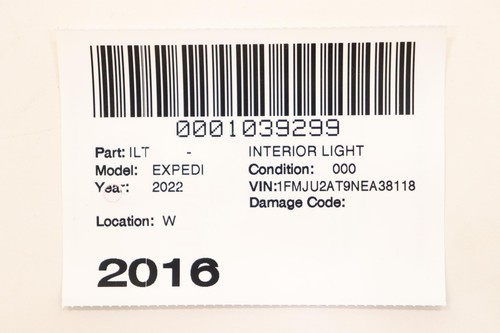 2022 - 2024 FORD EXPEDITION ROOF OVERHEAD DOME LIGHT LAMP SWITCH OEM TRIM_EB - 第 13/13 張圖片