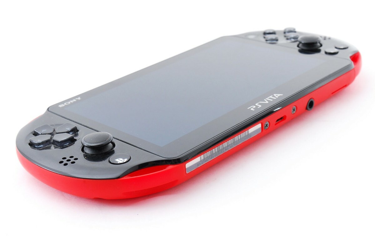 Sony PS Vita Red Black Slim Playstaiton PCH-2000 w/ Charger