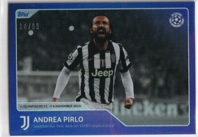 Topps 30 Seasons of Champions League 16 Andrea Pirlo 34/99 Spectacular Free-Kick