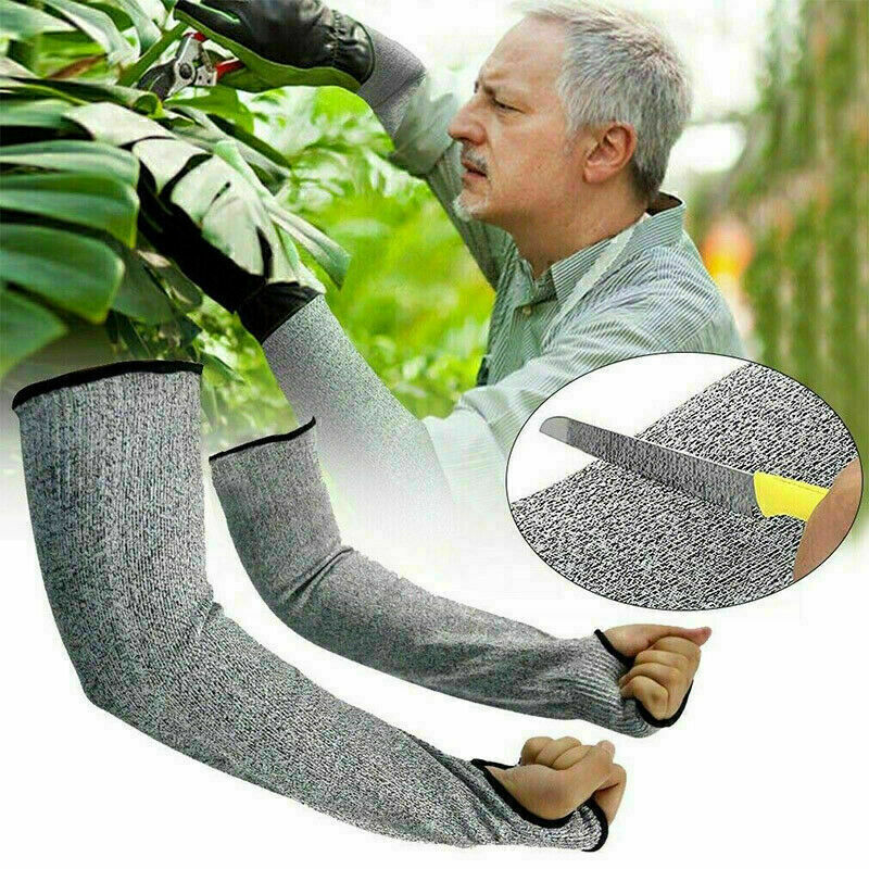 1 par de guantes de trabajo anticortes con funda protectora para el brazo, prote